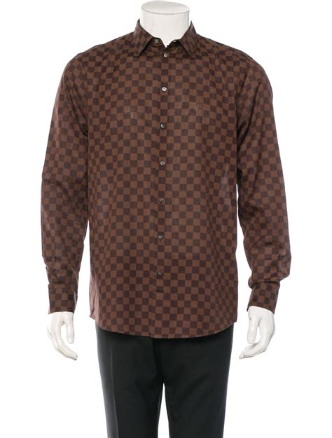 louis vuitton dress shirt brown|Louis Vuitton button up shirts.